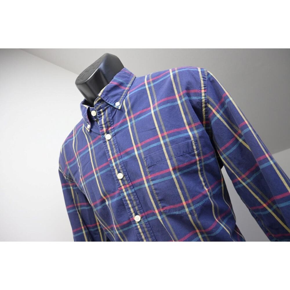 J Crew Dress Shirt Plaid Casual Button‎ Up Long Sleeve Mens Size Large